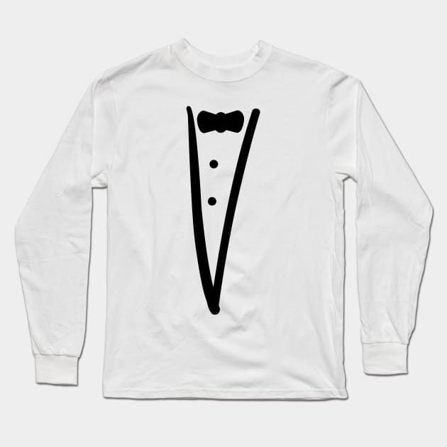 Tuxedo Man Long Sleeve T-Shirt by Tamie